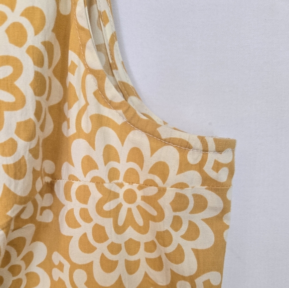 Pretty Vacani Gold/Cream Print Resort Wear Summer Dress. Plus Size 4XL - Picture 5 of 12